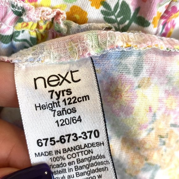 NEXT Floral Jersey Short Sleeve Dress - Picture 5 of 5